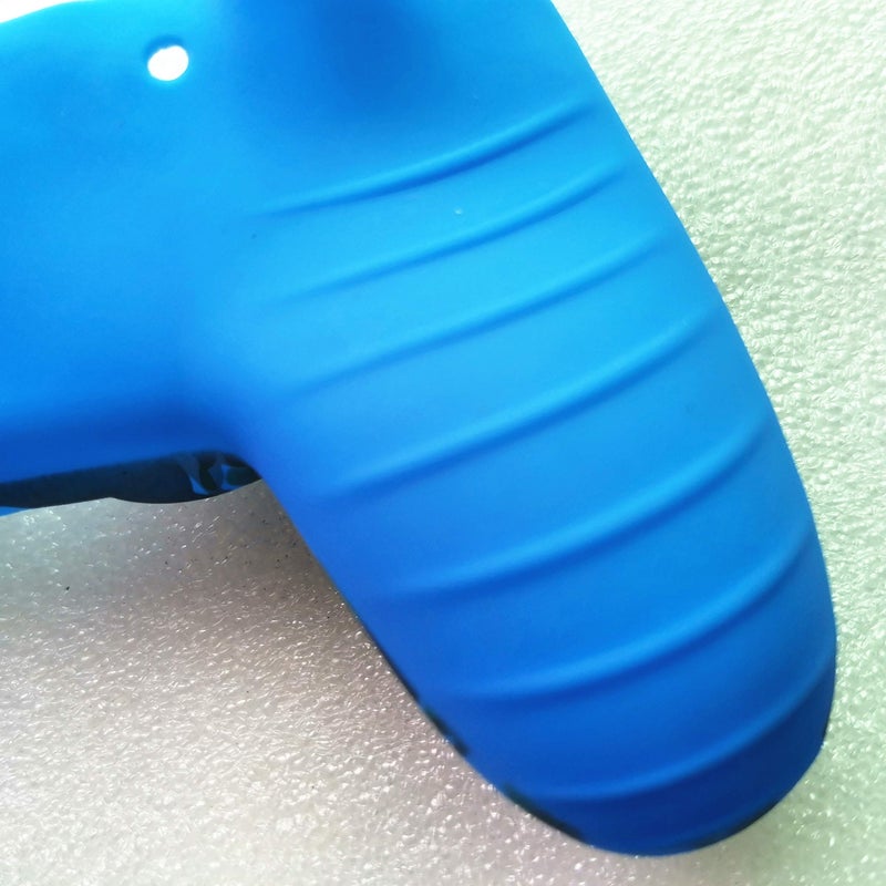 Asokex Silicone Skin Cover for Ps4 Controller (1pc Anti-Slip Case, 1 Pair L2 R2 Trigger Extender, 4pcs Thumb Grips,4pcs LED Light Bar Decal) Protector for DualShock PS4/ Slim/Pro Controller (Blue camouflage) - Image 3